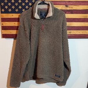 Southern Marsh Cozy Brown Sherpa Pullover